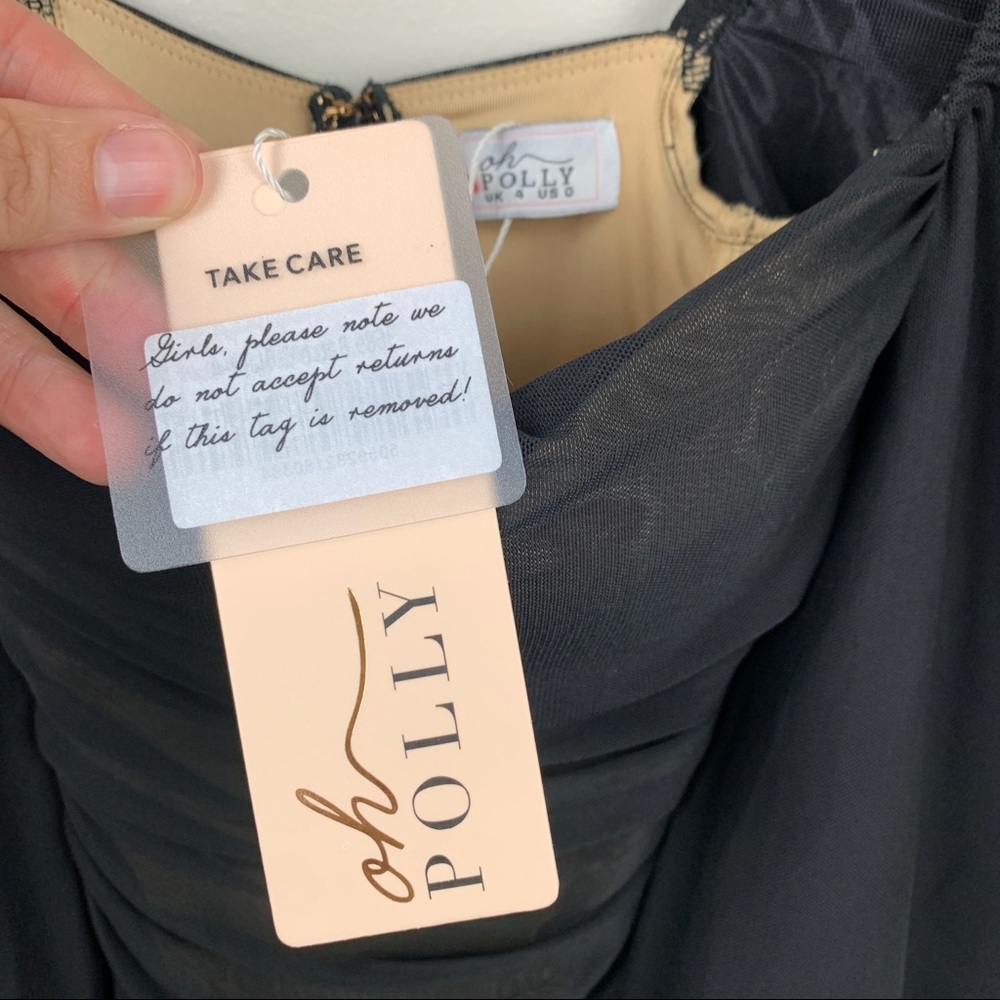 Oh Polly Black Mini Dress - Picture 5 of 14